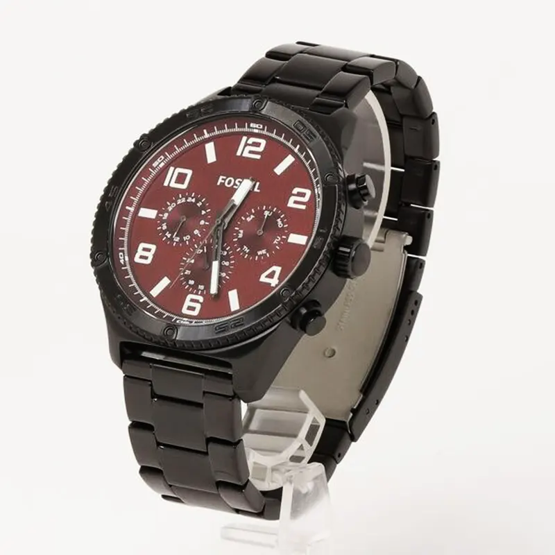 Fossil Brox Quartz Multifunction Burgundy Dial Men's Watch- BQ2803